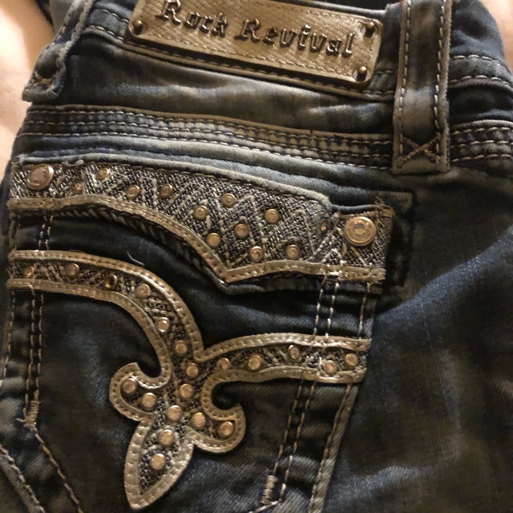 Lot of miss me jeans size 26 one pair of rock revivals size 24 nice